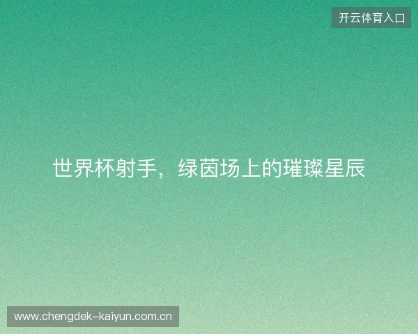 世界杯射手,绿茵场上的璀璨星辰 世界杯射手,绿茵场上的璀璨星辰
