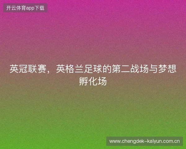英冠联赛，英格兰足球的第二战场与梦想孵化场